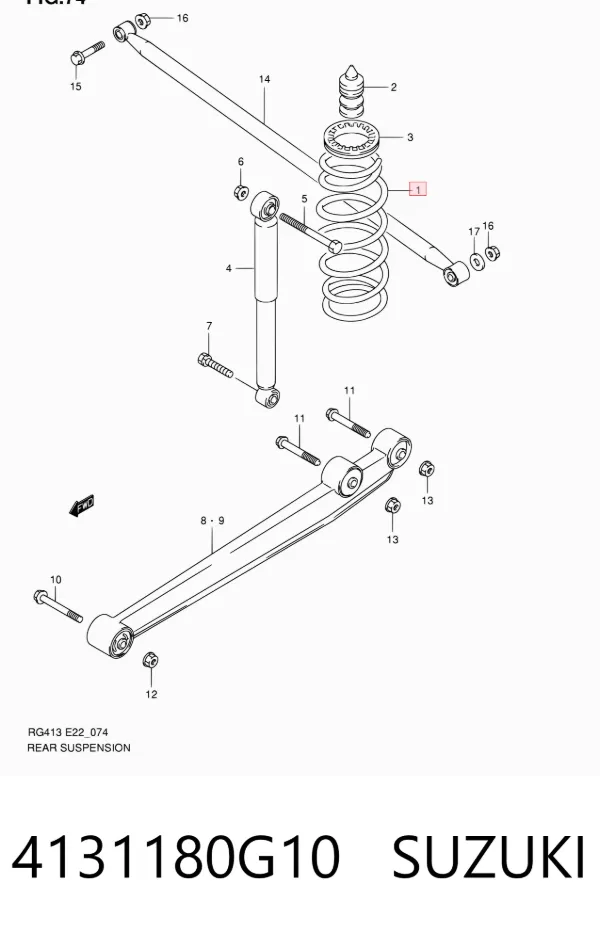 Muelle 4131180G10 Suzuki