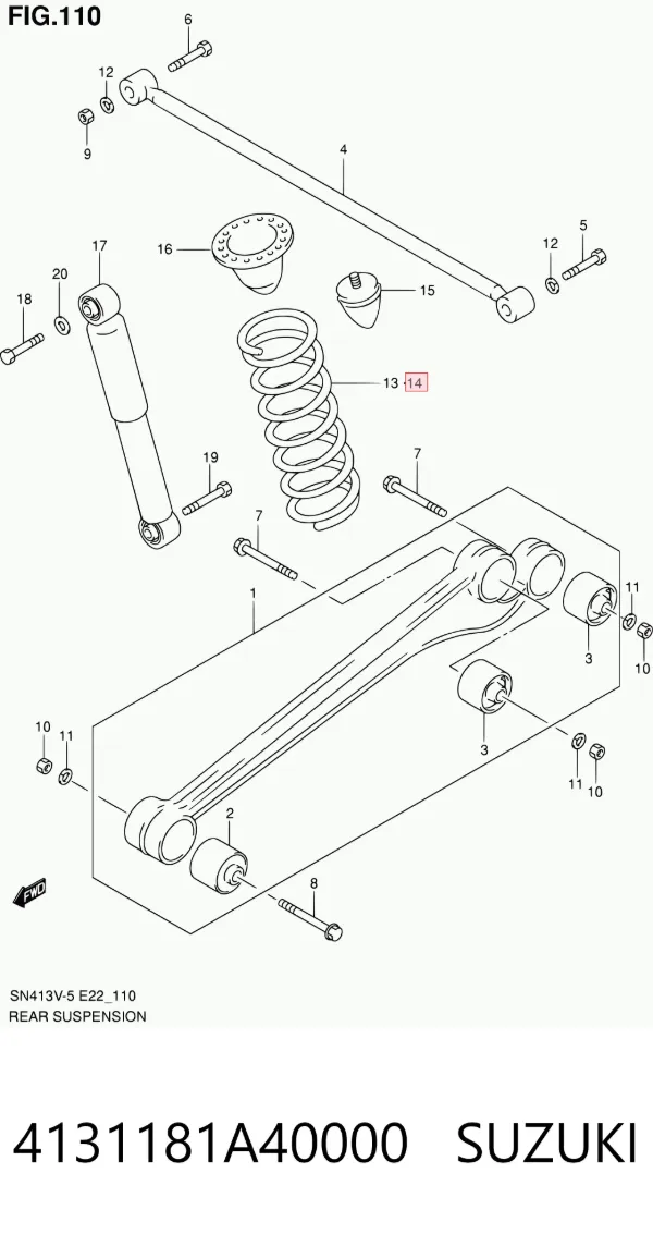 Muelle 4131181A40000 Suzuki