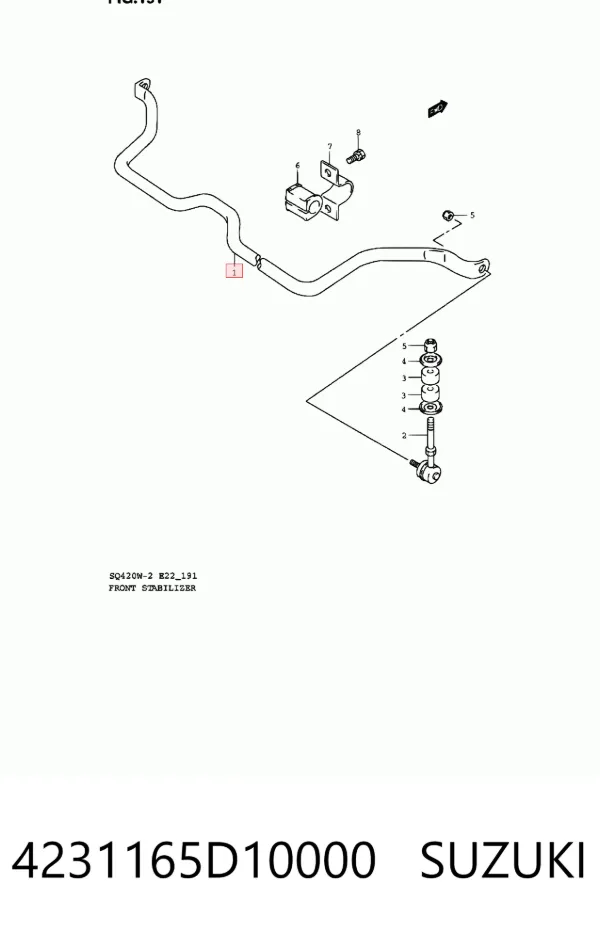 Estabilizador delantero 4231165D10000 Suzuki