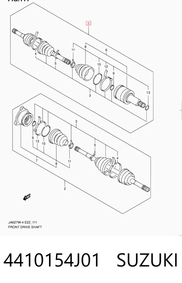 Junta homocinetica 4410154J01 Suzuki