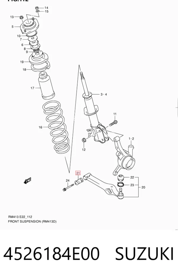 Silentblock del brazo de suspensión 4526184E00 Suzuki
