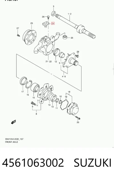 Pivote del muñón de dirección SUZUKI 4561063002