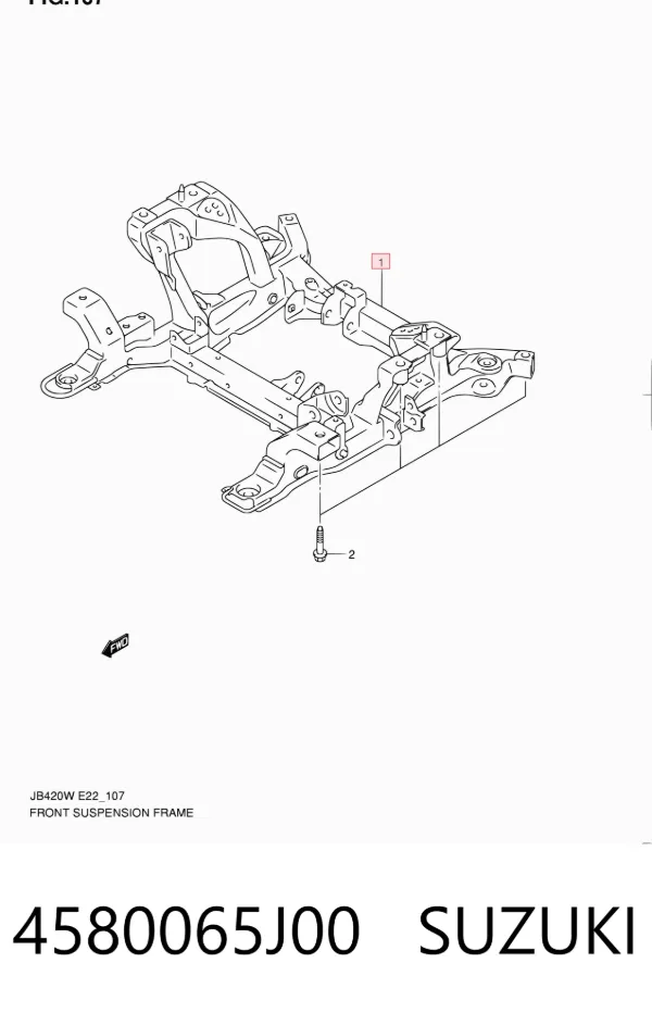 Puente delantero 4580065J00 Suzuki