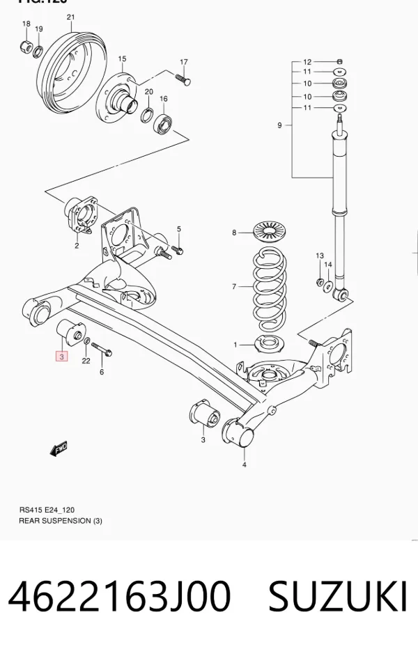 Silentblock trasero 4622163J00 Suzuki