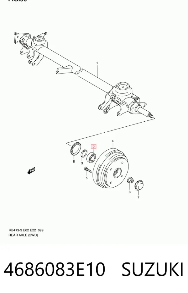 Cojinete de rueda 4686083E10 Suzuki