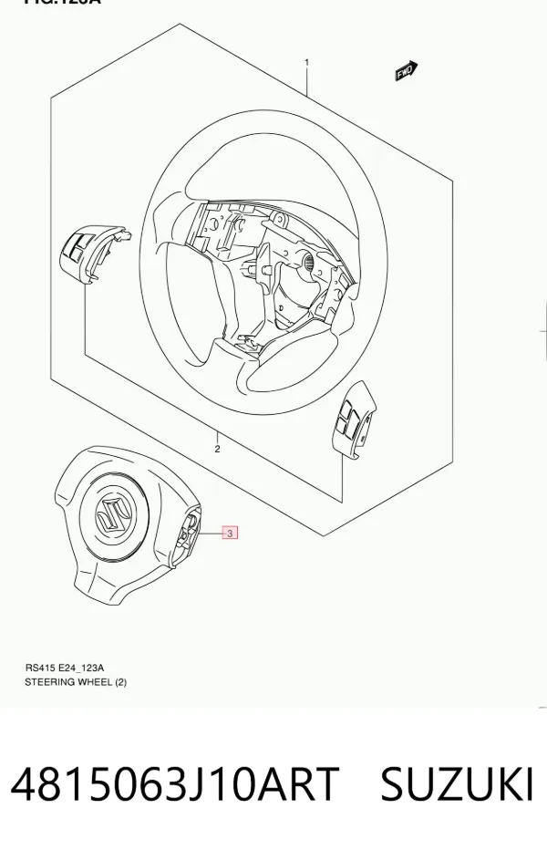 Airbag de volante 4815063J10ART Suzuki