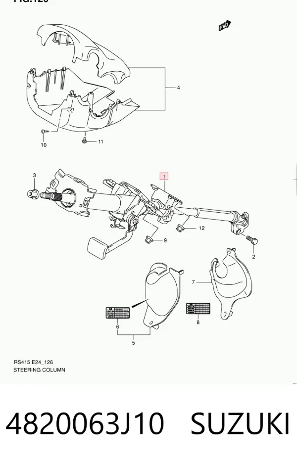 Columna dirección 4820063J10 Suzuki
