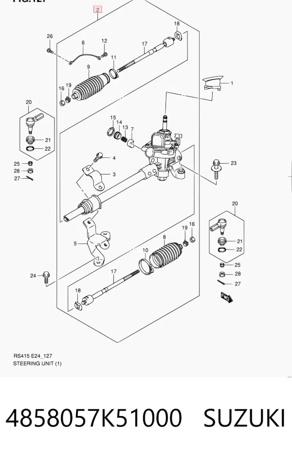 Cremallera de dirección 4858057K51000 Suzuki