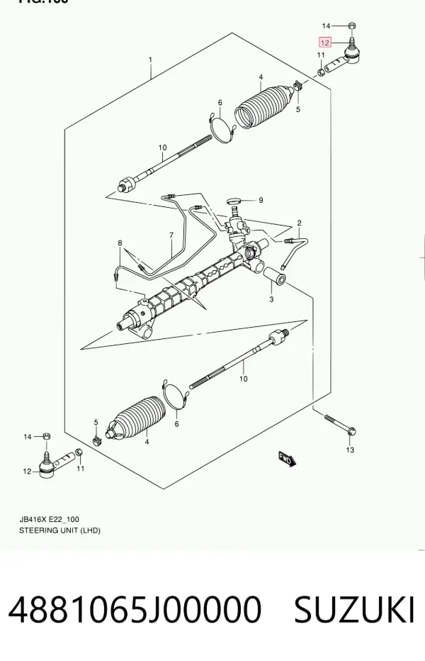 Rótula barra de dirección 4881065J00000 Suzuki