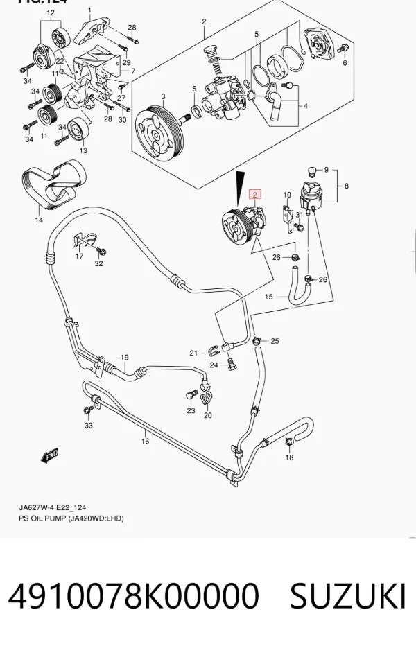 Bomba de dirección 4910078K00000 Suzuki