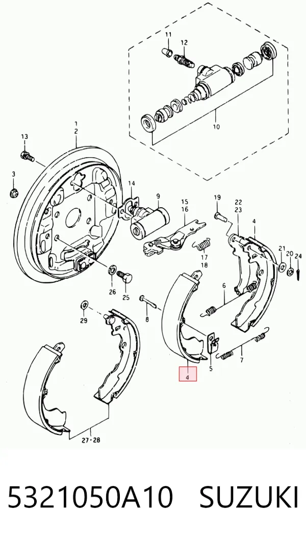 Zapatas de freno 5321050A10 Suzuki
