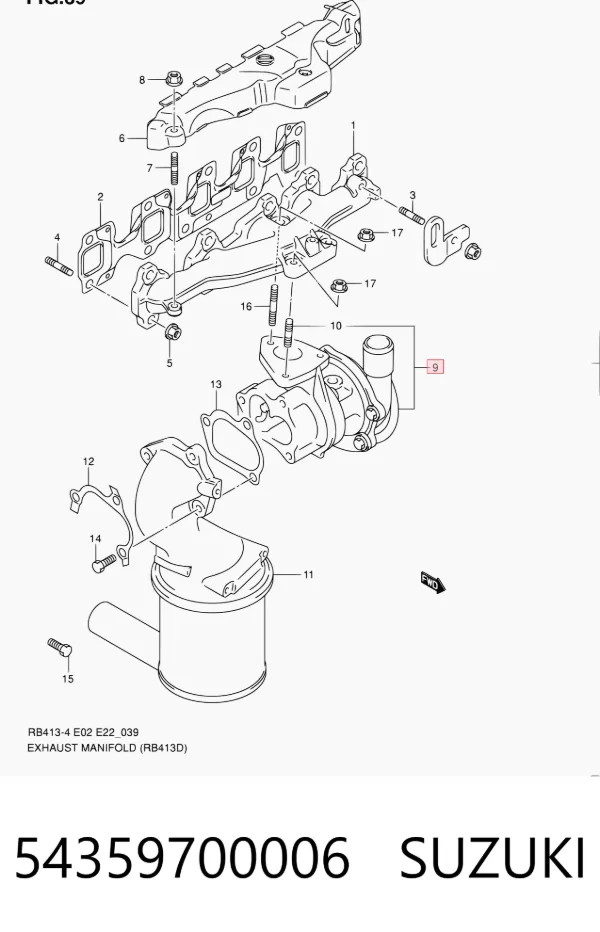 Turbocompresor 54359700006 Suzuki