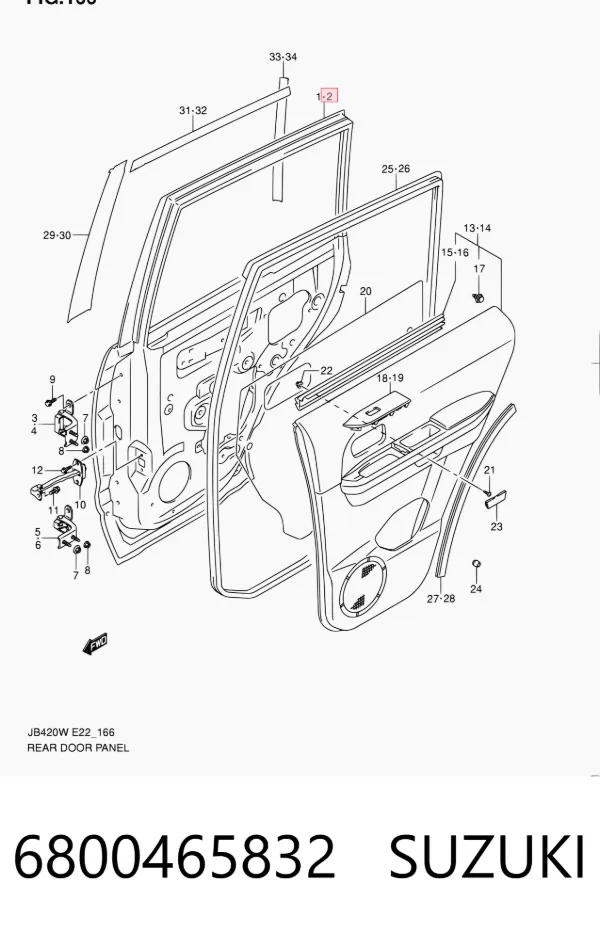 Puerta trasera izquierda 6800465832 Suzuki