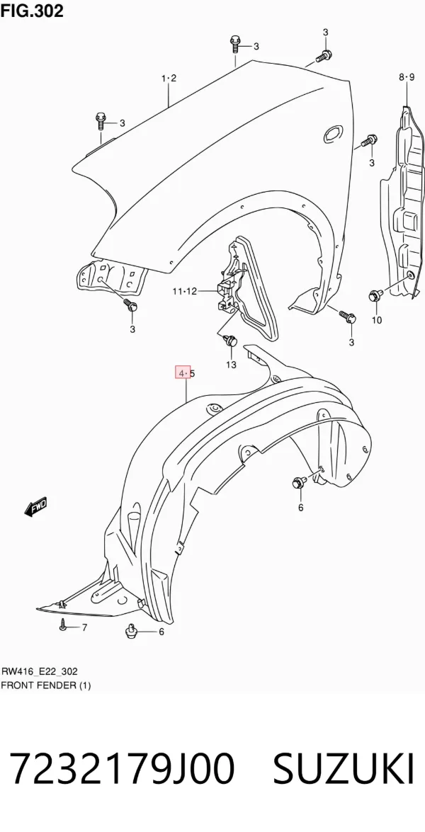 Paso rueda 7232179J00 Suzuki