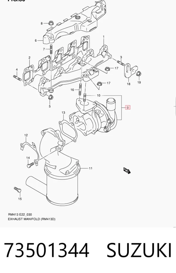 Turbocompresor 73501344 Suzuki