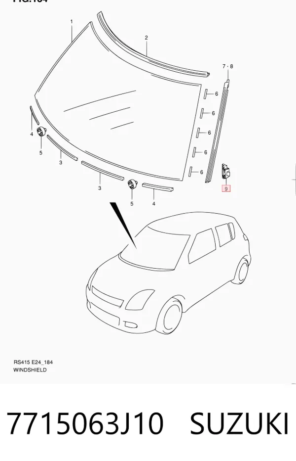 Parabrisas 7715063J10 Suzuki