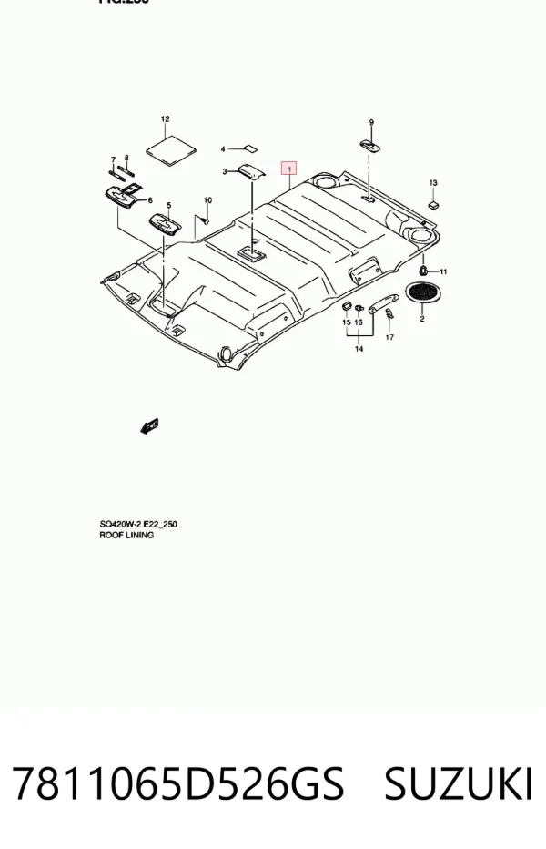 Techo interior Suzuki Grand Vitara FT, HT