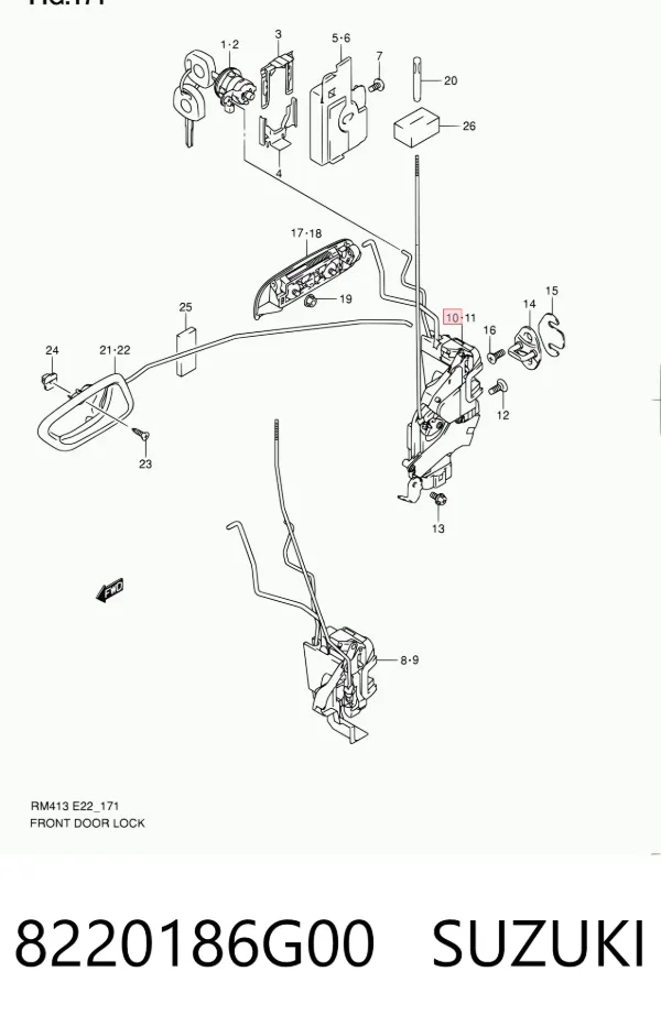 Cerradura 8220186G00 Suzuki