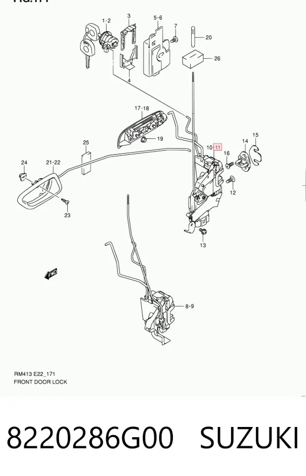 Cerradura 8220286G00 Suzuki