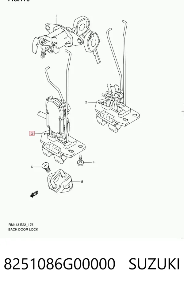 Cerradura de maletero Suzuki Ignis II