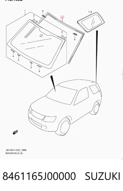 Moldura de parabrisas SUZUKI 8461165J00000