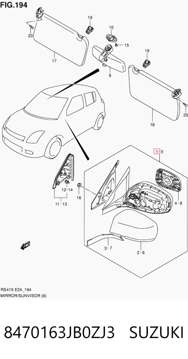  8470163JB0ZJ3 Suzuki