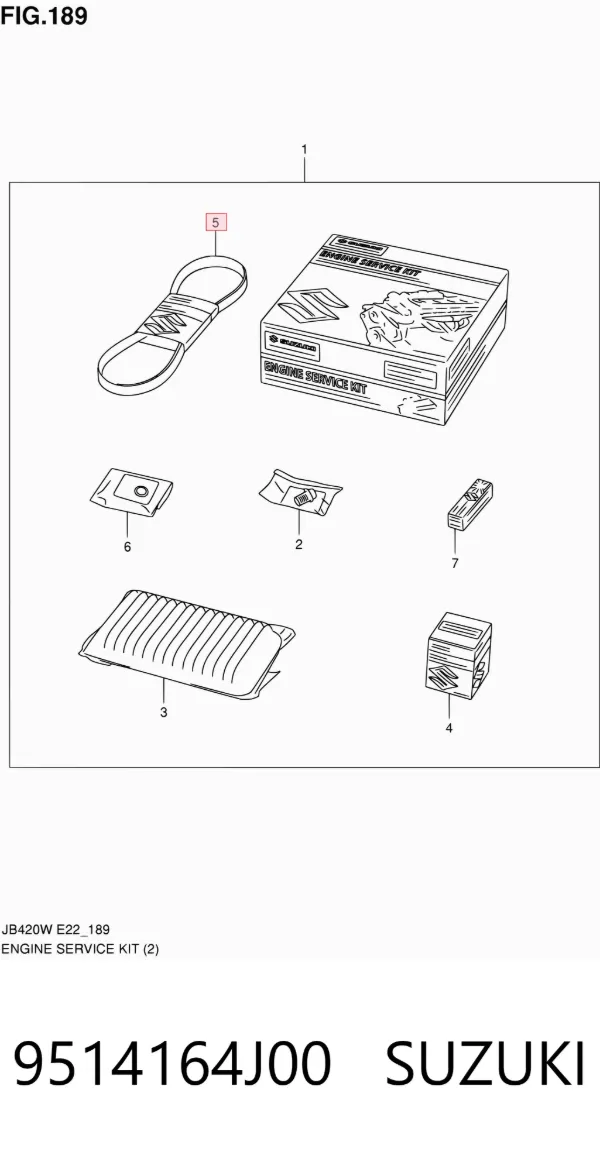 Correa de alternador 9514164J00 Suzuki