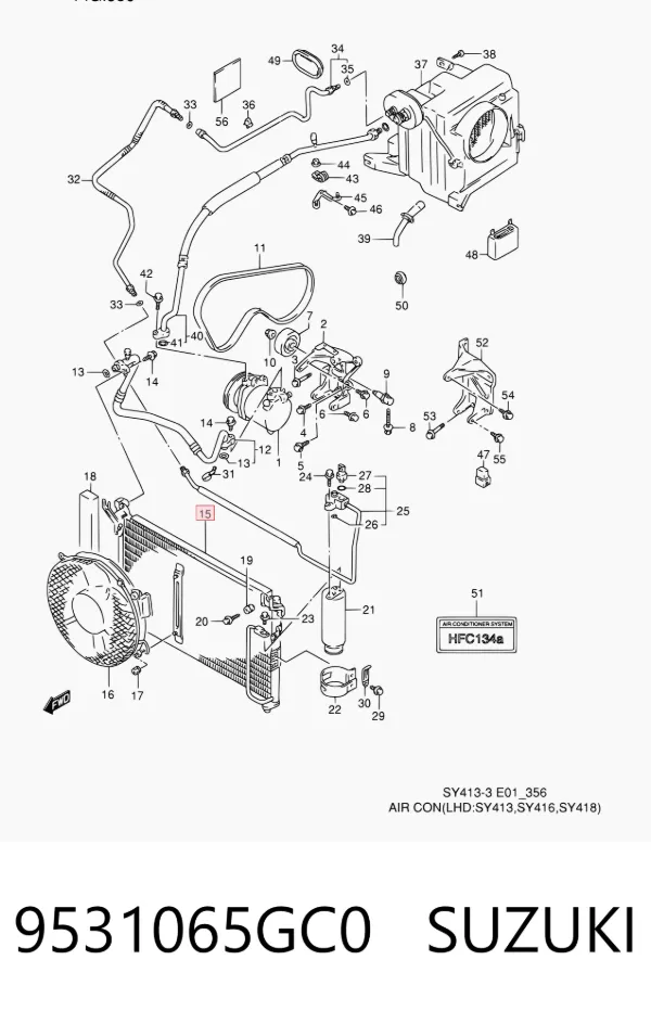Condensador aire acondicionado 9531065GC0 Suzuki
