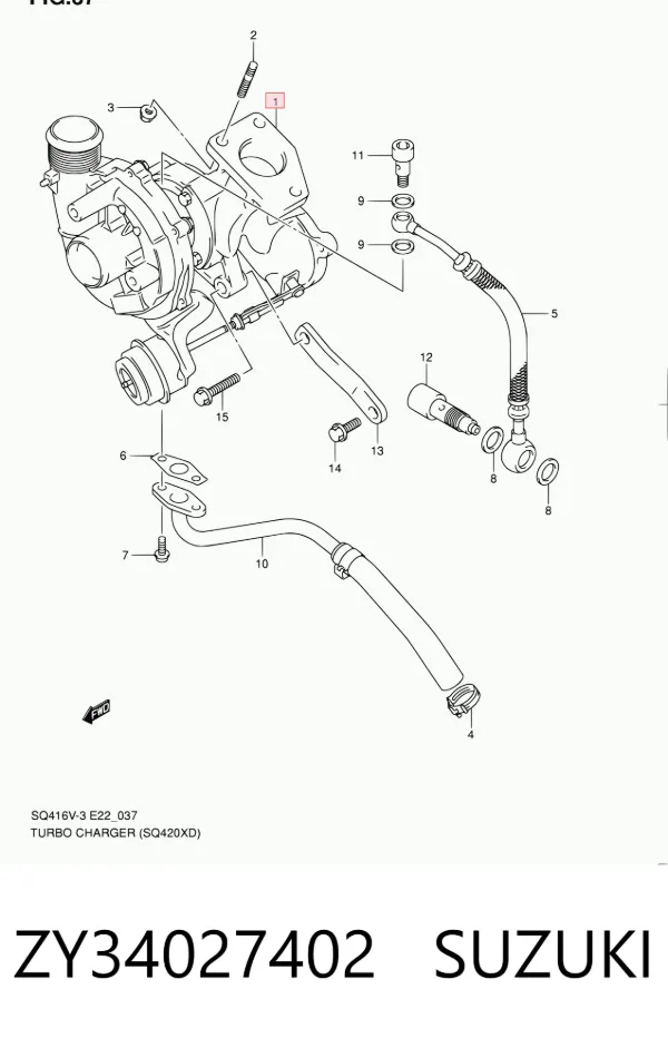 Turbocompresor ZY34027402 Suzuki