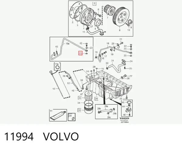 Junta de bomba de agua 11994 Volvo