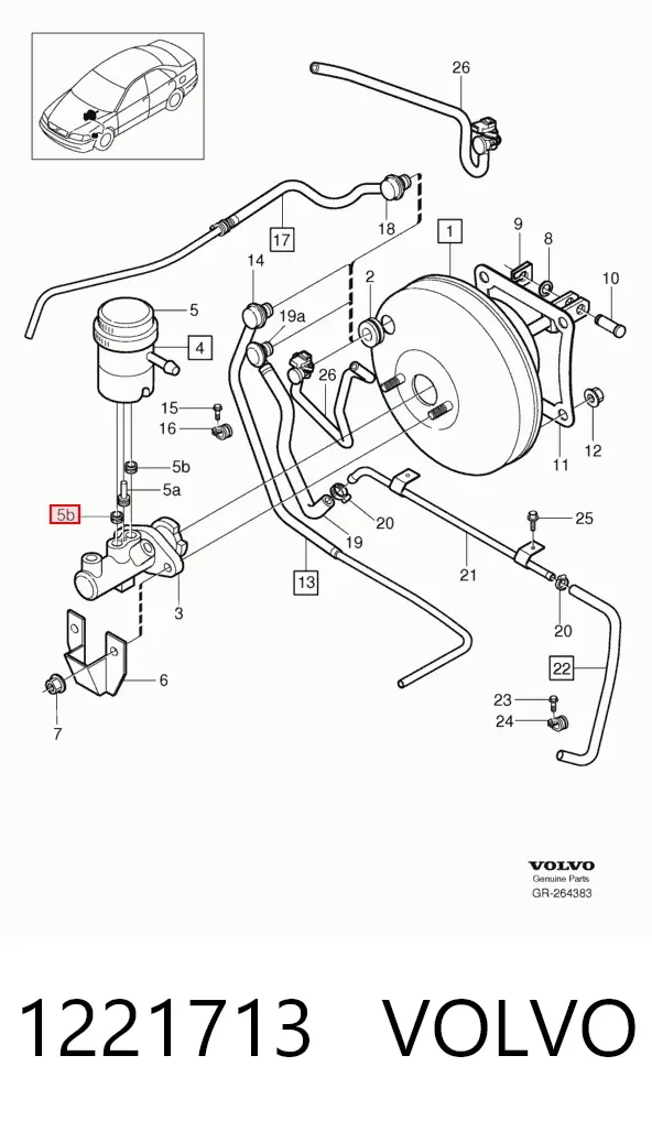 Kit de reparación cilindro de freno principal 1221713 Volvo
