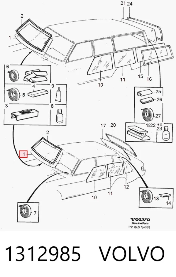 Parabrisas 1312985 Volvo