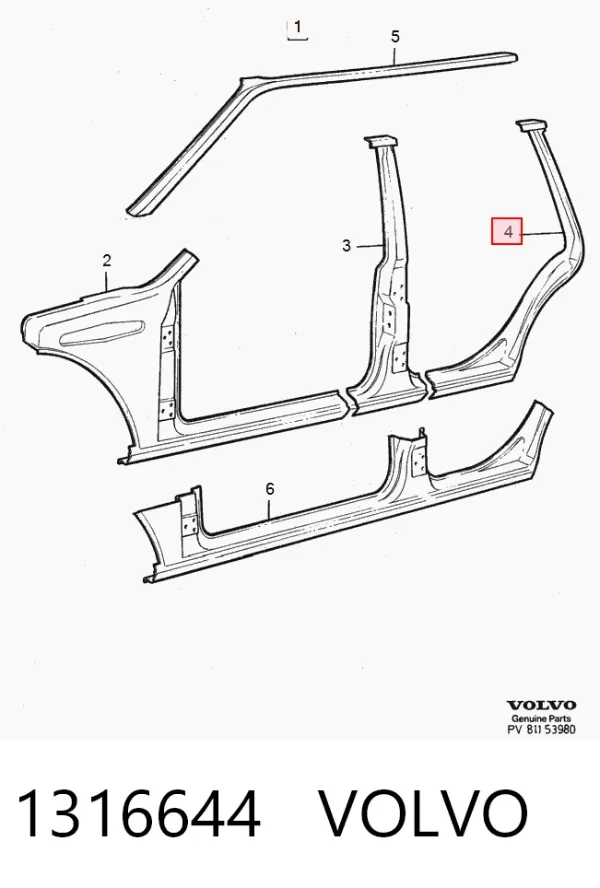 Correa de alternador 1316644 Volvo