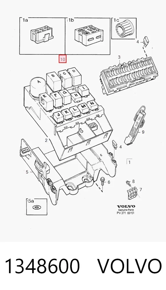 Relé de bomba eléctrica de combustible 1348600 Volvo