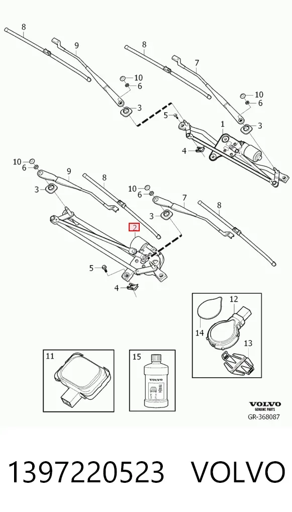 Motor limpiaparabrisas Volvo S80 II