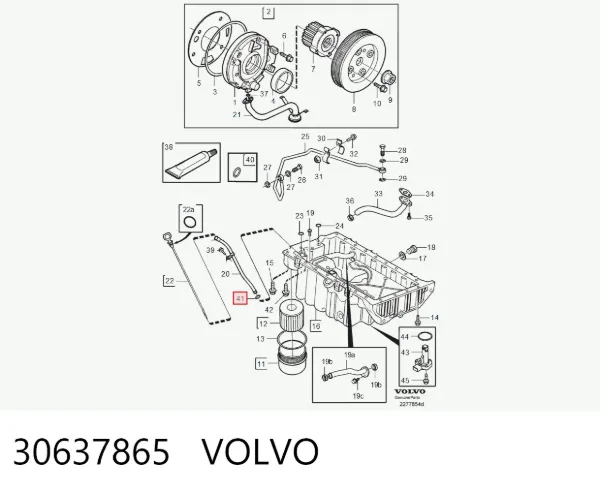 Retén de aceite de la bomba de aceite de la transmisión automática 30637865 Volvo