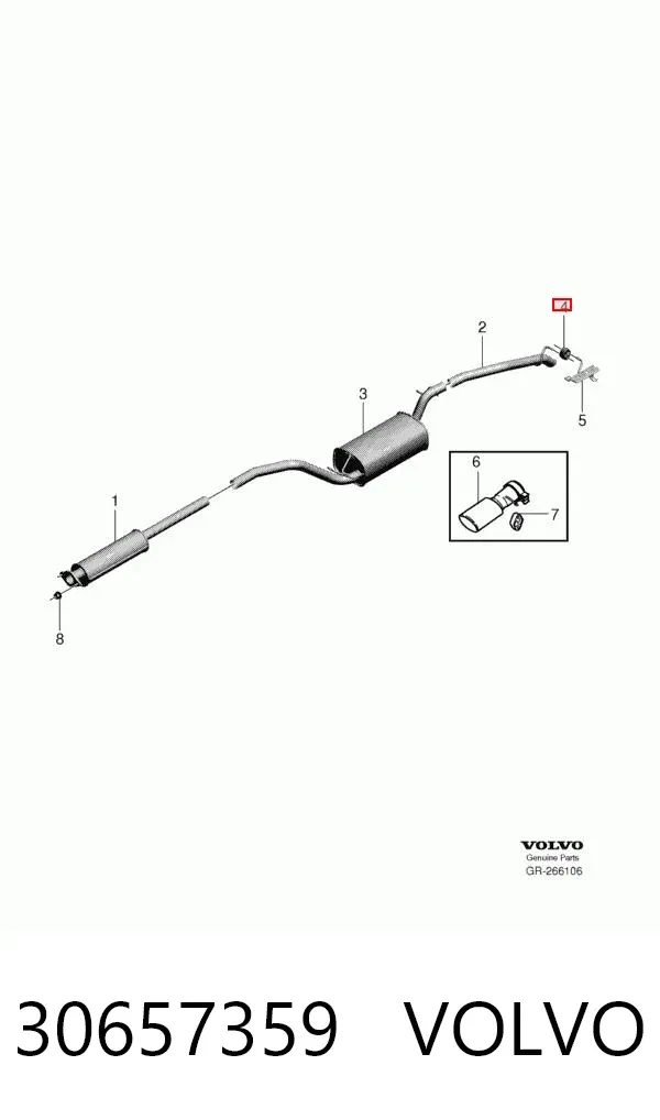 Soporte escape 30657359 Volvo