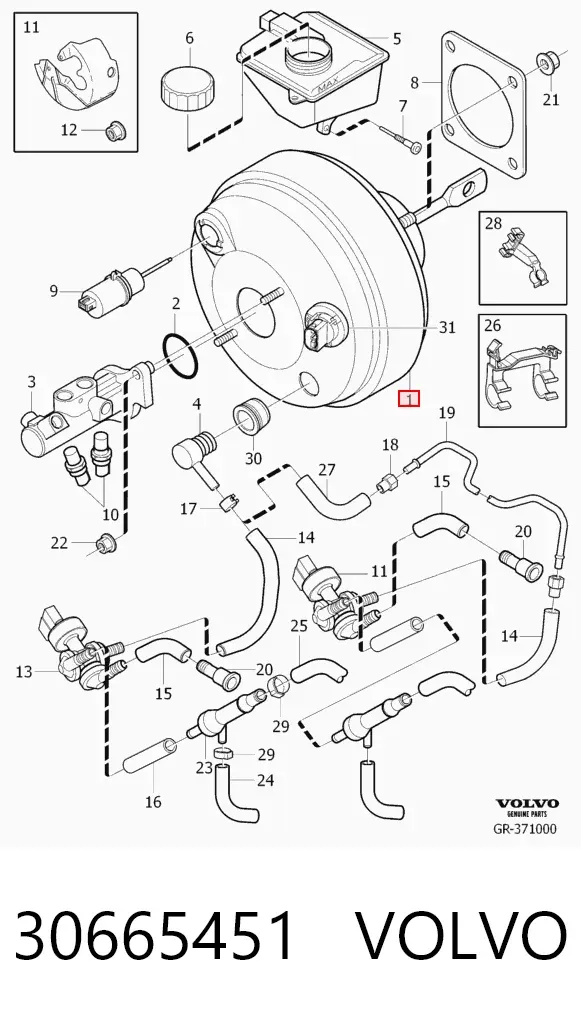 Servofreno 30665451 Volvo