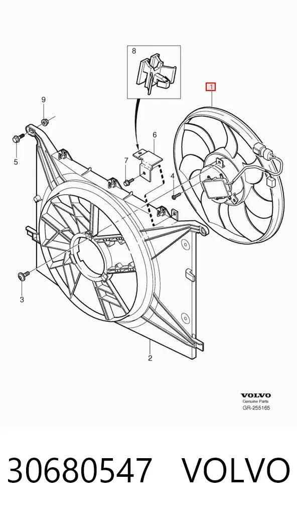 Ventilador de radiador 30680547 Volvo