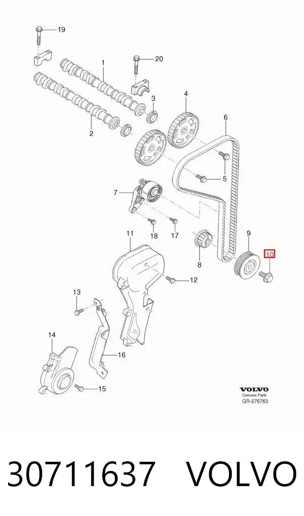 Kit de distribución 30711637 Volvo