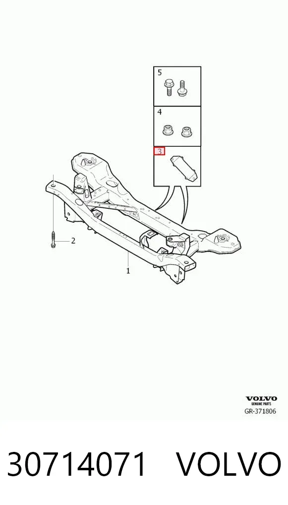 Amortiguador de vibraciones del eje trasero 30714071 Volvo