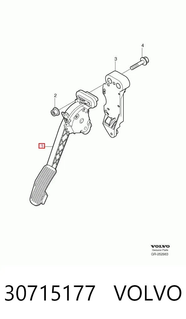 Pedal del acelerador 30715177 Volvo