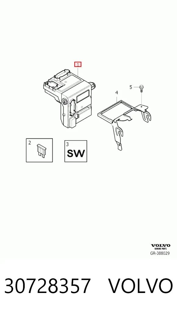Caja de fusibles 30728357 Volvo