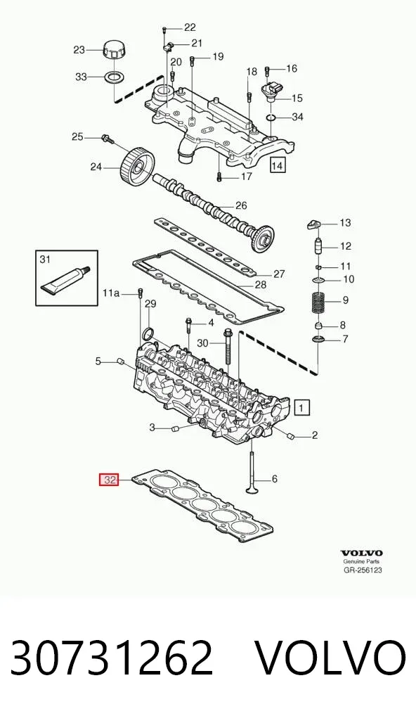 Junta de culata 30731262 Volvo