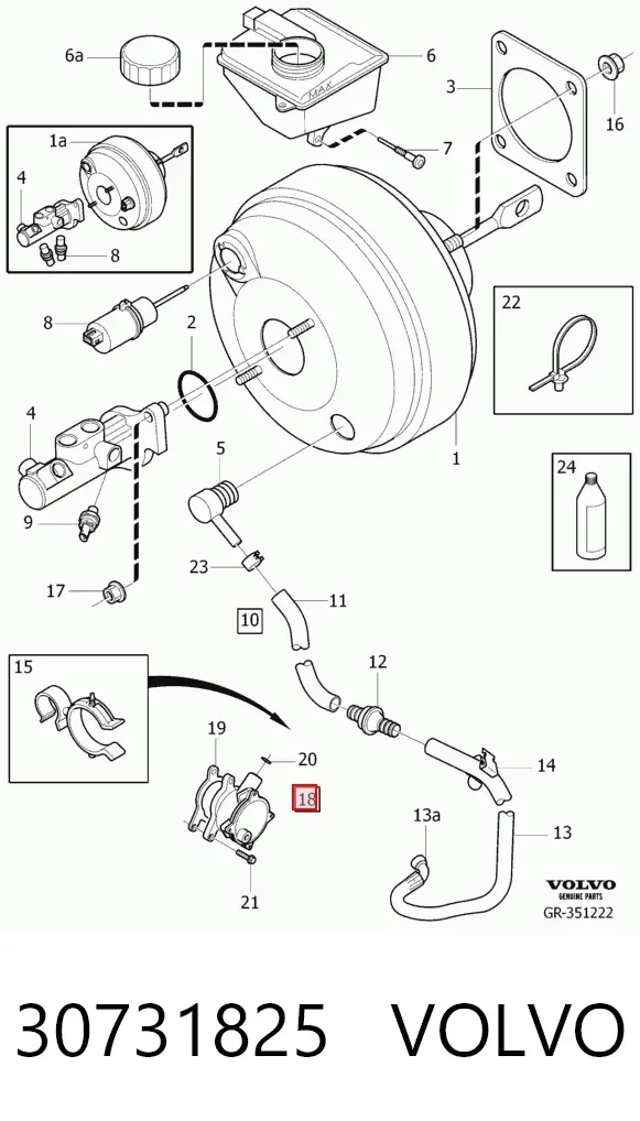 Bomba de vacío 30731825 Volvo