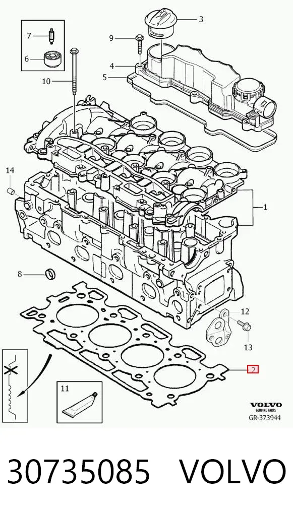 Junta de culata 30735085 Volvo