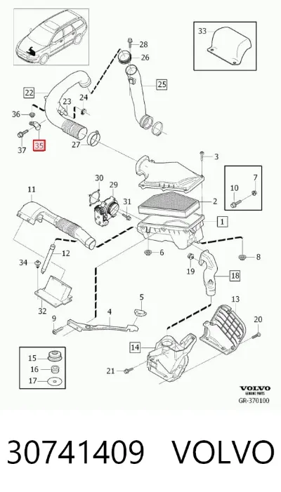Soporte del alternador VOLVO 30741409