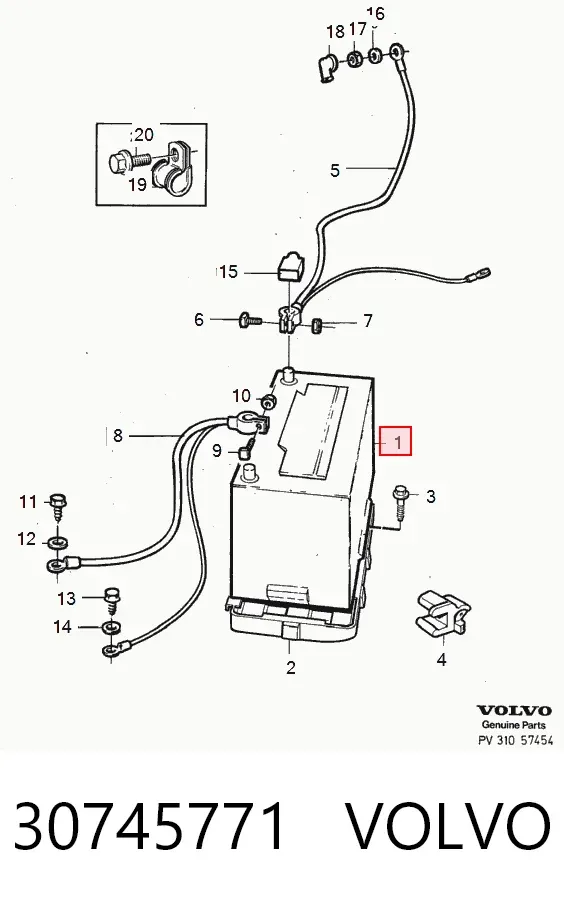 Batería 30745771 Volvo