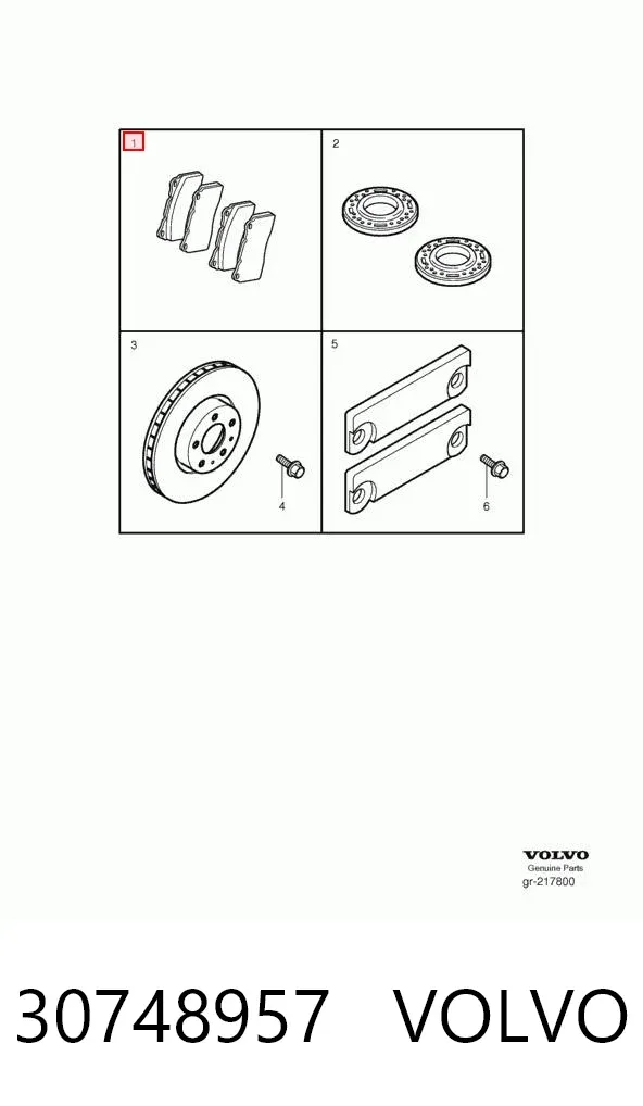 Pastillas de freno 30748957 Volvo