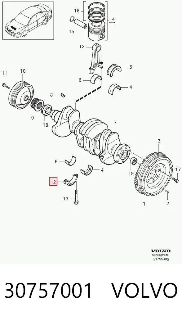 Biela 30757001 Volvo